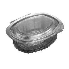 Salatbakke med hængslet låg