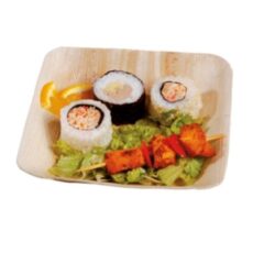 palmebladstallerken kvadratisk 17 cm