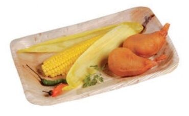 palmebladstallerken rektangulær 24x16 cm