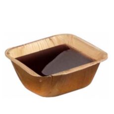 lille firkantet palmebladsskål