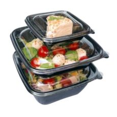 Plastbakke square bowl sort