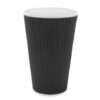 kaffebæger 450 ml sort riflet