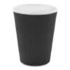 Kaffebæger 350 ml sort riflet