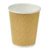 Kaffebæger ripple wall brun, 25 cl
