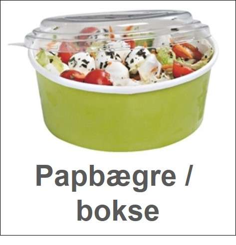 Papbakker, bægre og bokse