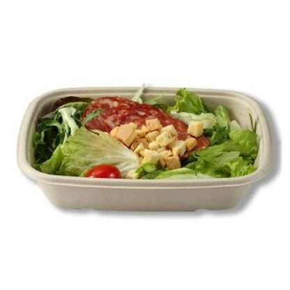 bakke 950 ml bagasse med salat