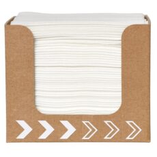 Dispenserservietter Dunisoft 20x20 cm hvid