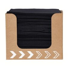 Dispenserservietter Dunisoft 20x20 cm sort
