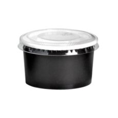 Sort papirbæger 2oz