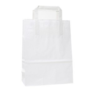 Bærepose papir hvid 16 liter