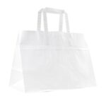 Bærepose papir hvid 17 liter