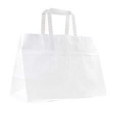 Bærepose papir hvid 17 liter