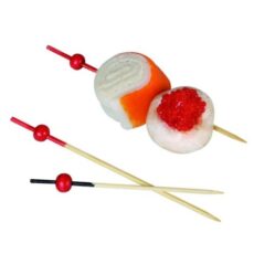 Bambussspyd med rød kugle