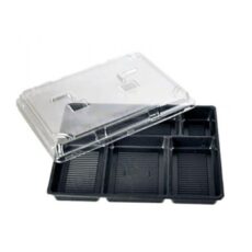 Bentobox 5 rum rektangulær