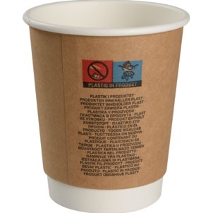 Kaffebæger 8 oz doublewall Gastro bagside
