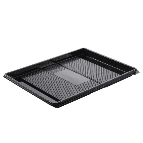 Bakke Zen Tapas 1-rum Rektangulær 1134ml L320xB250xH20mm RPET Sort