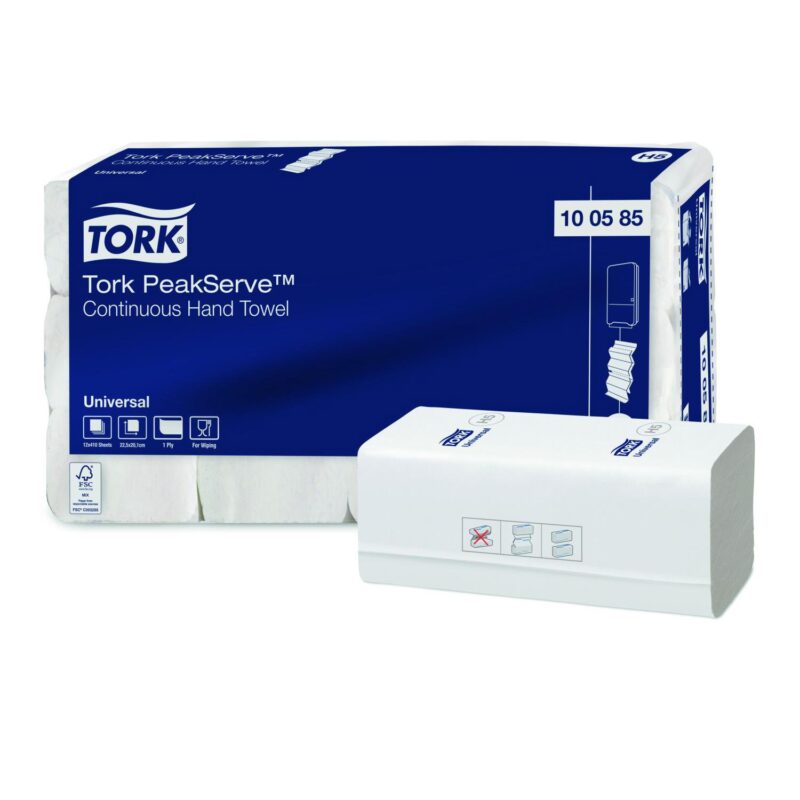 Håndklædeark Tork Universal H5 Interfold 1-lag L22.5xB20.1xD8.4cm Nyfiber Hvid