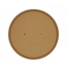 Låg Pap Ø150 mm PE-belagt m/ventilationshul Kraft Brun t/salatbæger 500/1000 ml