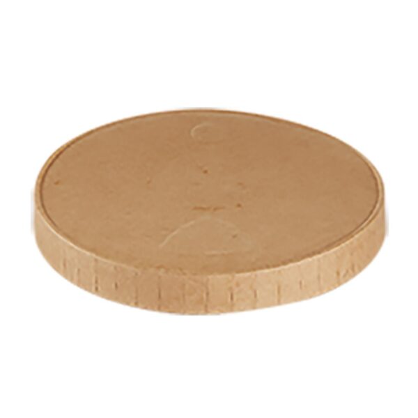 Paplåg Ø 44 mm til dressingbæger kraft pap/PE Brun