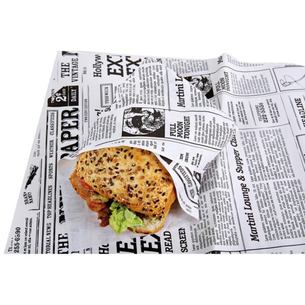 Sandwichpapir Old News 37x50 cm 50+6 gr Duplex PE-belagt