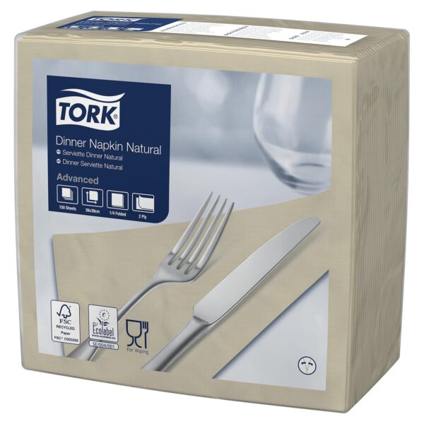 Serviet Tork 39x39 cm 2-lag Natur