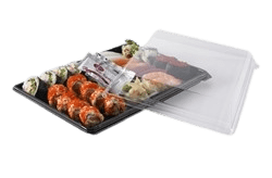 Bakke Zen Tapas 1-rum Rektangulær 1134ml L320xB250xH20mm RPET Sort bakke-zen-tapas-1-rum-rektangulaer-1134ml-l320xb250xh20mm-rpet-sort-2