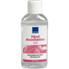 Hånddesinfektionsgel, ABENA, 80 ml, 85% alkohol, med glycerin, flaske med klaplåg