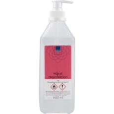 Hånddesinfektionsgel, ABENA, 600 ml, 85% alkohol, med glycerin, flaske med pumpe