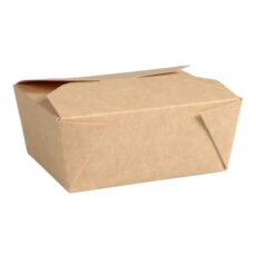 Takeaway boks, ABENA, 11x9x5cm, 500 ml, brun, kraft/PE