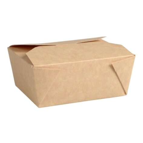 Takeaway boks, ABENA, 11x9x5cm, 500 ml, brun, kraft/PE