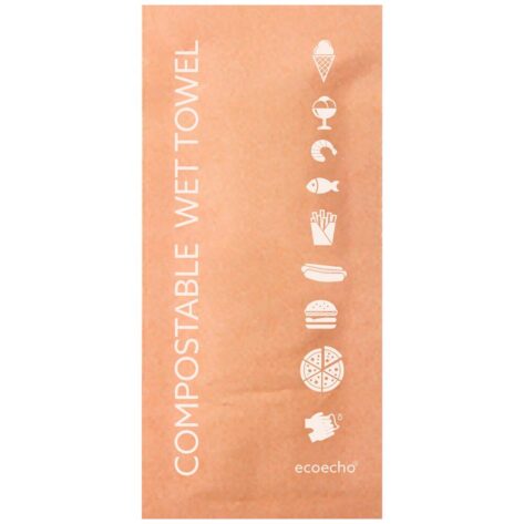 Vådserviet, Duni, 6x13cm, hvid