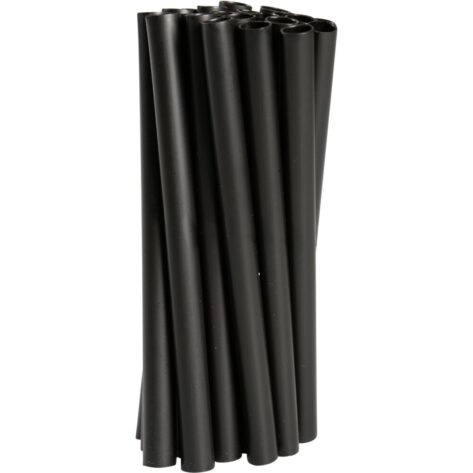 Flergangssugerør, ABENA Gastro, 12cm, Ø8mm, sort, PP, til flergangsbrug