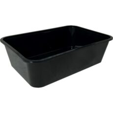 Plastbakke, ABENA Cater-Line, 16,9x11,6x4,8cm, 650 ml, 650 ml, sort, PP, 650 ml