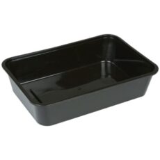 Plastbakke, ABENA Cater-Line, 16,9x11,6x3,8cm, 500 ml, 500 ml, sort, PP, 500 ml