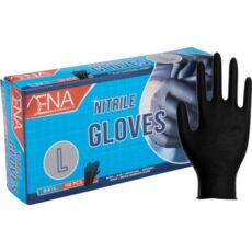 Undersøgelseshandske, ENA, L, sort, nitril, pudderfri