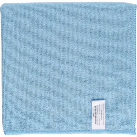Rengøringsklud, 40x40cm, blå, mikrofiber, basic