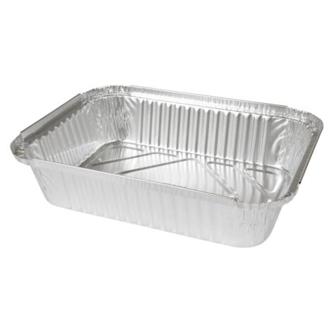 Aluminiumsbakke, ABENA Cater-Line, 26,1x19x6,1cm, 1850 ml, aluminium, rektangulær Aluminiumsbakke, ABENA Cater-Line, 26,1x19x6,1cm, 1850 ml, aluminium, rektangulær