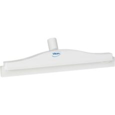 Gulvskraber, Vikan, 40,5x10x7,5cm, hvid, TPE gummi/PP, 40 cm, med drejeled og udskiftningskassette